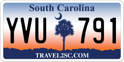 SC license plate YVU791