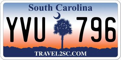 SC license plate YVU796