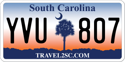 SC license plate YVU807