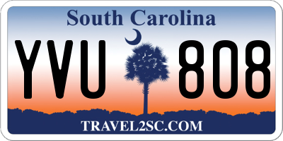 SC license plate YVU808