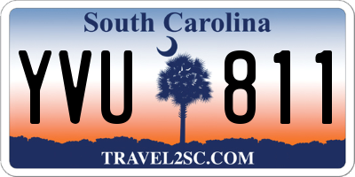 SC license plate YVU811