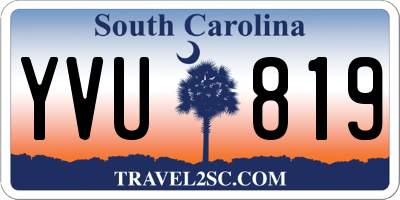 SC license plate YVU819