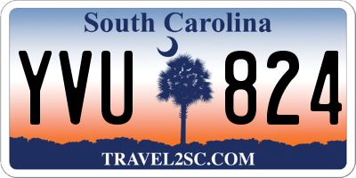 SC license plate YVU824