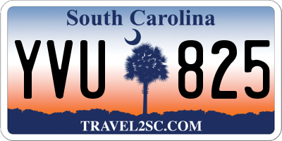 SC license plate YVU825