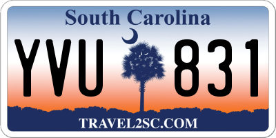 SC license plate YVU831