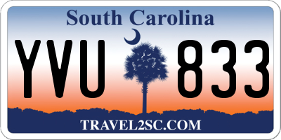 SC license plate YVU833