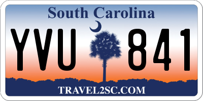 SC license plate YVU841