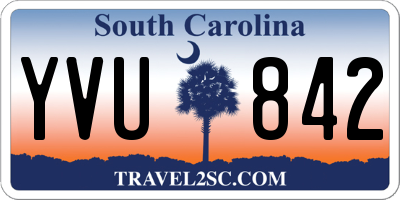 SC license plate YVU842