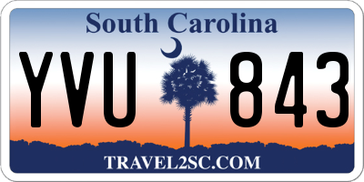 SC license plate YVU843
