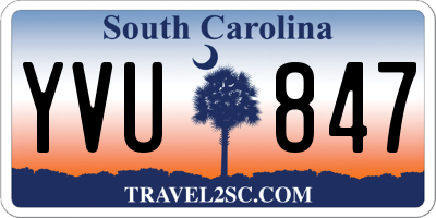 SC license plate YVU847
