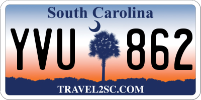 SC license plate YVU862