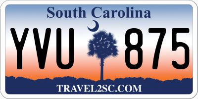 SC license plate YVU875