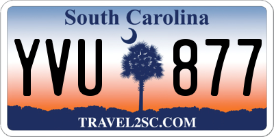 SC license plate YVU877