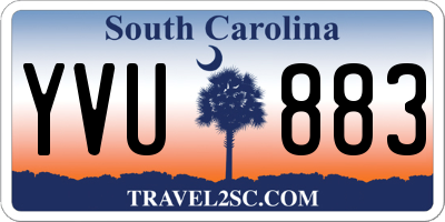 SC license plate YVU883