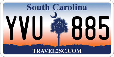 SC license plate YVU885