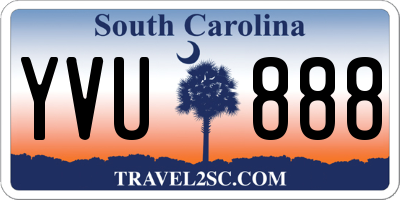 SC license plate YVU888