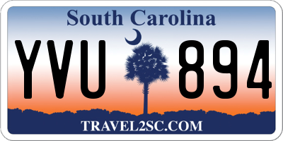 SC license plate YVU894