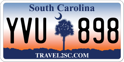 SC license plate YVU898