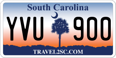 SC license plate YVU900
