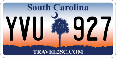 SC license plate YVU927