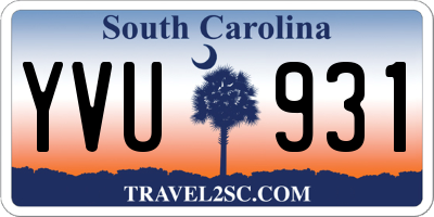 SC license plate YVU931