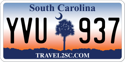 SC license plate YVU937