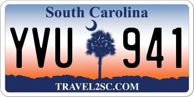 SC license plate YVU941