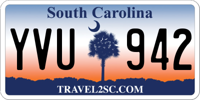 SC license plate YVU942