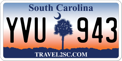 SC license plate YVU943