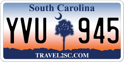 SC license plate YVU945