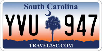 SC license plate YVU947
