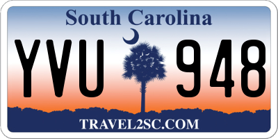 SC license plate YVU948