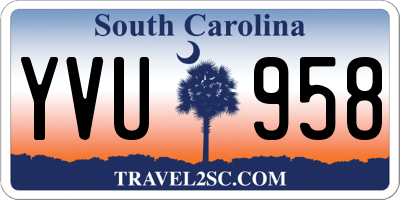 SC license plate YVU958