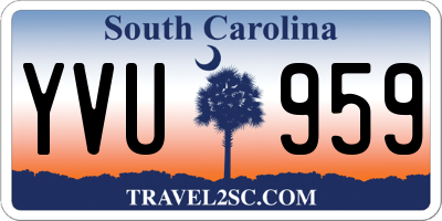 SC license plate YVU959
