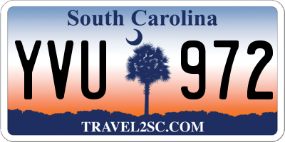 SC license plate YVU972