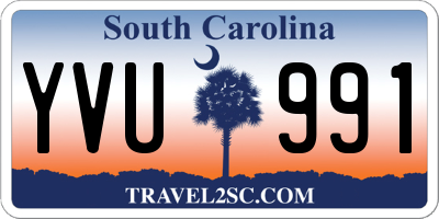 SC license plate YVU991