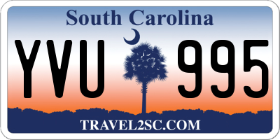 SC license plate YVU995