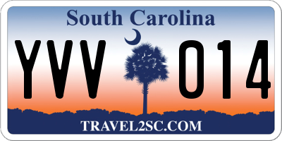 SC license plate YVV014