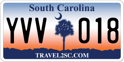 SC license plate YVV018