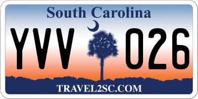 SC license plate YVV026