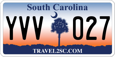 SC license plate YVV027