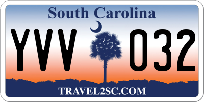 SC license plate YVV032
