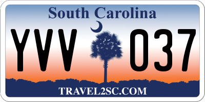 SC license plate YVV037