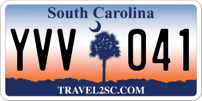 SC license plate YVV041