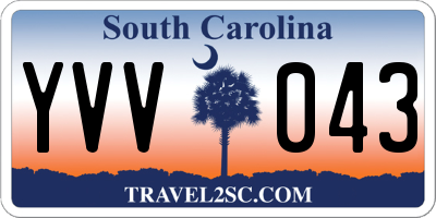 SC license plate YVV043