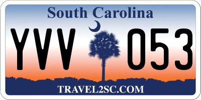 SC license plate YVV053
