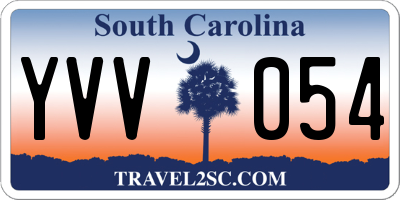 SC license plate YVV054