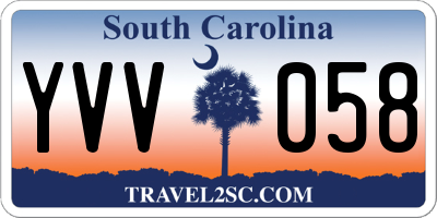 SC license plate YVV058