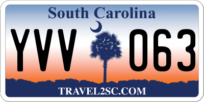 SC license plate YVV063