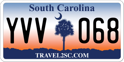 SC license plate YVV068
